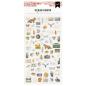 Preview: American Crafts - Aufkleber "Cedar House" Puffy Icons Gold Foil Sticker