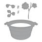 Preview: Spellbinders - Stanzschablone "Nasturtium and Galvanized Wash Bucket" Dies