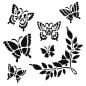 Preview: Creative Expressions - Schablone "Graceful Butterflies" Stencil 7x7 Inch