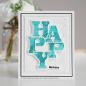 Preview: Creative Expressions - Stempelset & Stanzschablone "Big Bold Words Collection Happy" Clear Stamps & Craft Dies