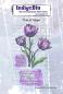 Preview: IndigoBlu - Gummistempel Set "Trio of Tulips" A6 Rubber Stamp