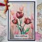 Preview: IndigoBlu - Gummistempel Set "Trio of Tulips" A6 Rubber Stamp