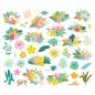 Preview: Simple Stories - Stanzteile "Just Beachy" Floral Bits & Pieces 