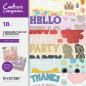 Preview: Crafters Companion - Stanzteile "Everyday Sentiments" 3D Cut Topper Pad 12x12 Inch - 18 Bogen