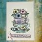 Preview: IndigoBlu - Gummistempel Set "Time for Tea" A6 Rubber Stamp