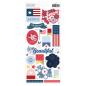 Preview: American Crafts - Aufkleber "Flags and Frills" Sticker