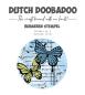 Preview: Dutch Doobadoo - Gummistempel "Butterfly 2" Rubber Stamp ⌀6,5cm