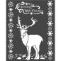 Preview: Stamperia - Schablone 20x25cm "White Christmas Deer" Stencil