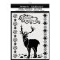 Preview: Stamperia - Schablone 20x25cm "White Christmas Deer" Stencil