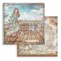 Preview: Stamperia - Designpapier "Lady Vagabond Lifestyle" Paper Pack 8x8 Inch - 10 Bogen