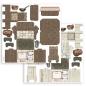 Preview: Stamperia - Designpapier "Casa Granada" Pop Up Kit 12x12 Inch - 2 Bogen