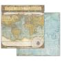 Preview: Stamperia - Designpapier "Around the World" Paper Pack 12x12 Inch - 10 Bogen