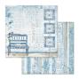 Preview: Stamperia - Designpapier "Blue Land" Paper Pack 12x12 Inch - 10 Bogen