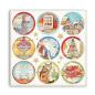 Preview: Stamperia - Designpapier "Christmas Patchwork Rounds" Paper Sheets 12x12 Inch - 10 Bogen