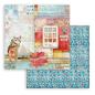 Preview: Stamperia - Designpapier "Christmas Patchwork Cat" Paper Sheets 12x12 Inch - 10 Bogen