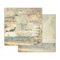 Preview: Stamperia - Designpapier "Around the World" Paper Pack 8x8 Inch - 10 Bogen