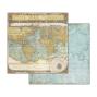 Preview: Stamperia - Designpapier "Around the World" Paper Pack 8x8 Inch - 10 Bogen