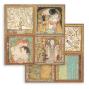 Preview: Stamperia - Designpapier "Klimt" Paper Pack 8x8 Inch - 10 Bogen