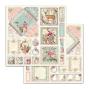 Preview: Stamperia - Designpapier "Pink Christmas" Paper Pack 6x6 Inch - 10 Bogen