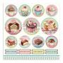 Preview: Stamperia - Designpapier "Sweety Mini Cake Rounds" Paper Sheets 12x12 Inch - 10 Bogen