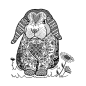 Preview: Crafty Individuals - Gummistempel "Daisy the Bunny" Unmounted Rubber Stamps 