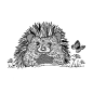 Preview: Crafty Individuals - Gummistempel "Happy Hedgehog" Unmounted Rubber Stamps 