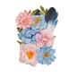 Preview: Prima Marketing - Papier Blumen "Spring Abstract" Flowers Painted Notes