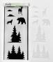 Preview: Picket Fence Studios - Schablone "Winter Forest Scenery" Slim Line Stencil 4x10 Inch