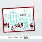 Preview: Picket Fence Studios - Stempelset "Winter Scene Building People" Clear stamps