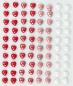 Preview: Craft Consortium - Enamel Dots "Hearts" 80 Klebesteine 