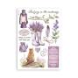 Preview: Stamperia - Washi Papier "Lavender" Washi Pad 14,8x21cm - 8 Bogen