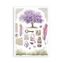 Preview: Stamperia - Washi Papier "Lavender" Washi Pad 14,8x21cm - 8 Bogen