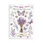 Preview: Stamperia - Washi Papier "Lavender" Washi Pad 14,8x21cm - 8 Bogen