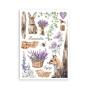 Preview: Stamperia - Washi Papier "Lavender" Washi Pad 14,8x21cm - 8 Bogen