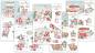 Preview: Craft Consortium - 3D Decoupage Set "Christmas Market" 10 Bogen