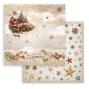 Preview: Stamperia - Designpapier "Gear up for Christmas" Paper Pack 8x8 Inch - 10 Bogen