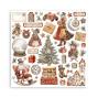 Preview: Stamperia - Designpapier "Gear up for Christmas" Paper Pack 8x8 Inch - 10 Bogen