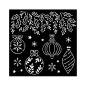 Preview: Stamperia - Schablone 18x18cm "Christmas Balls" Stencil  