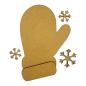 Preview: Stamperia - Holzteile "Gloves and Snowflakes" MDF Crafty Shapes Blanks