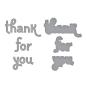 Preview: Spellbinders - Stanzschablone "Stitched Thank You & For You" Dies