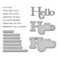 Preview: Spellbinders - Stempelset & Stanzschablone "A Little Hello Sentiments" Clear Stamps & Dies