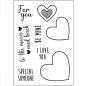 Preview: Sizzix - Stanzschablone & Stempelset "Love Hearts" Framelits Craft Dies & Clear Stamps by Olivia Rose