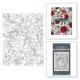 Preview: Spellbinders - Buchdrucktechnik "Winter Rose Background" BetterPress Plate