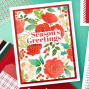 Preview: Spellbinders - Buchdrucktechnik "Winter Rose Background Bundle" BetterPress Plate & Stencil