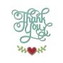 Preview: Sizzix - Stanzschablone "Thank You w/Hearts" Thinlits Craft Dies by Jen Long