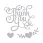 Preview: Sizzix - Stanzschablone "Thank You w/Hearts" Thinlits Craft Dies by Jen Long