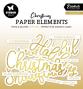 Preview: Studio Light - Stanzteile "Christmas" Paper Elements Sentiments Gold Foil 