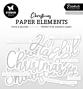 Preview: Studio Light - Stanzteile "Christmas" Paper Elements Sentiments Silver Foil 