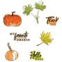 Preview: Sizzix - Stanzschablone & Stempelset "Pencil Line Harvest" Framelits Craft Dies & Clear Stamps by 49 and Market