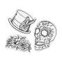 Preview: Crafters Companion - Stempelset & Stanzschablone "Sugar Skull Embellish" Stamp & Dies Design by Sheena Douglass